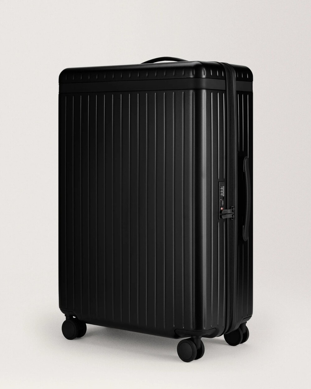 Carl Friedrik Large Check-In Core Zipper Suitcase 94L Black NEW Authentic